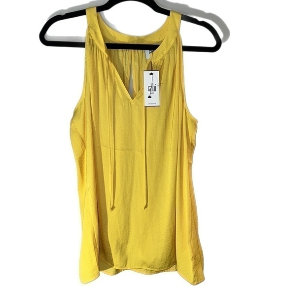 NWT CAbi  Sunshine Cami Blazing Yellow Blouse S - Picture 2 of 8